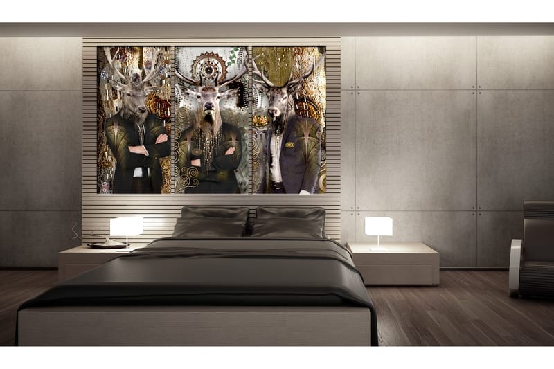 Taulu Animal Trio 3 Parts Brown 120x80, Artgeist sp. z o. o.