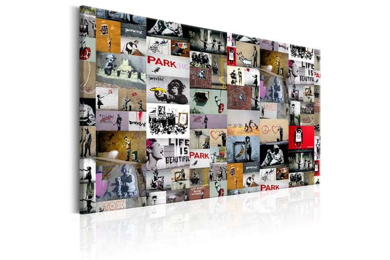 Taulu Art of Collage: Banksy 60x40 - Artgeist sp. z o. o. - Sisustustuotteet - Taulu & taide - Canvas-taulu