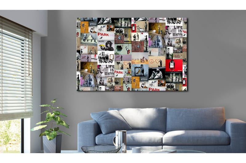 Taulu Art of Collage: Banksy 60x40, Artgeist sp. z o. o.