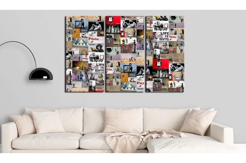 Taulu Art Of Collage Banksy III 120x80 - Artgeist sp. z o. o. - Sisustustuotteet - Taulu & taide - Canvas-taulu
