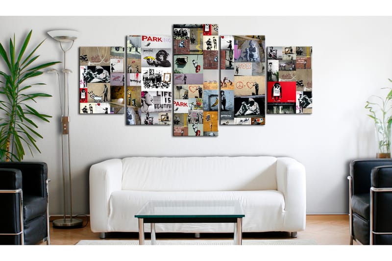 Taulu Art Of Collage Banksy Iv 100x50 - Artgeist sp. z o. o. - Sisustustuotteet - Taulu & taide - Canvas-taulu