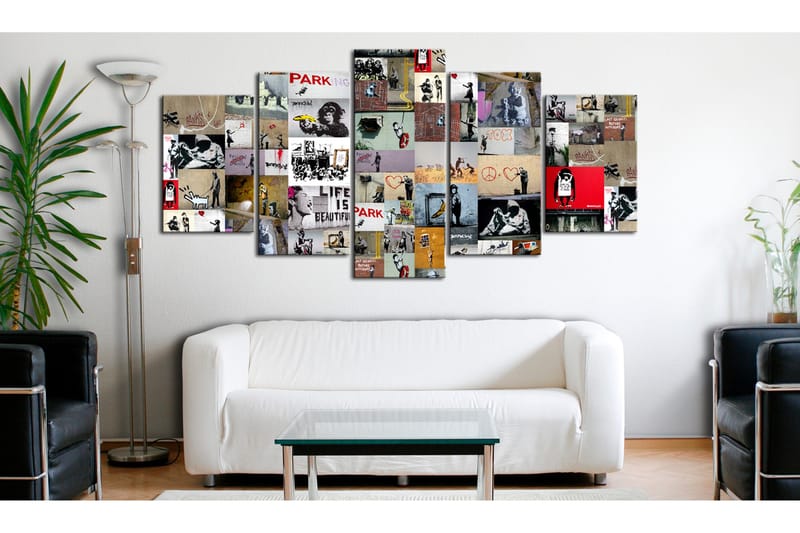 Taulu Art Of Collage Banksy Iv 100x50 - Artgeist sp. z o. o. - Sisustustuotteet - Taulu & taide - Canvas-taulu