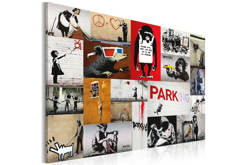 Taulu Banksy collage 120x80, Artgeist sp. z o. o.