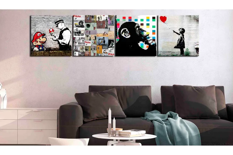 Taulu Banksy Collage 4 osaa, Artgeist sp. z o. o.