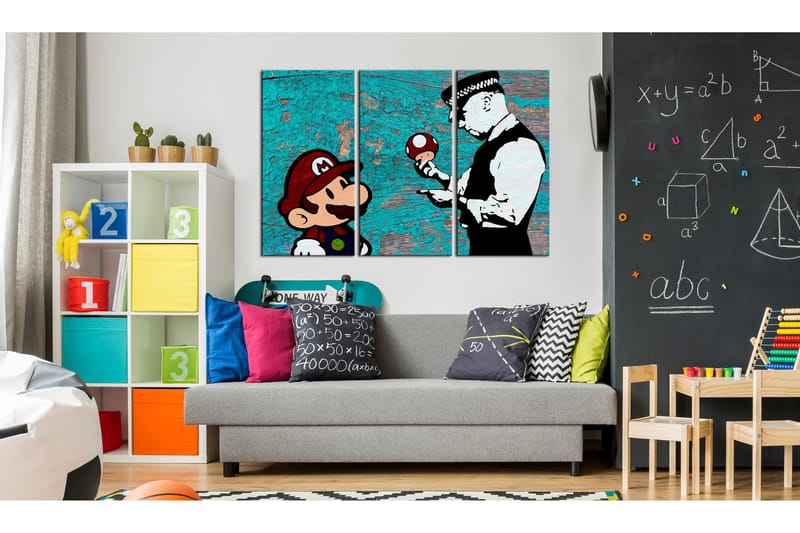 Taulu Banksy Cracked Paint 90x60 - Artgeist sp. z o. o. - Sisustustuotteet - Taulu & taide - Canvas-taulu