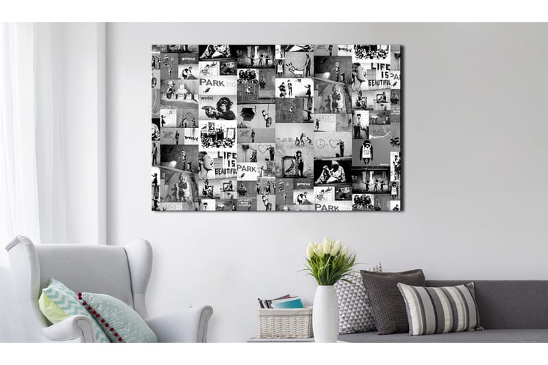Taulu Banksy: Graffiti Collage 120x80 - Artgeist sp. z o. o. - Sisustustuotteet - Taulu & taide - Canvas-taulu