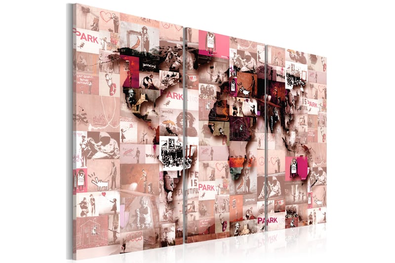 Taulu Banksy Graffiti Collage 120x80 - Artgeist sp. z o. o. - Sisustustuotteet - Taulu & taide - Canvas-taulu