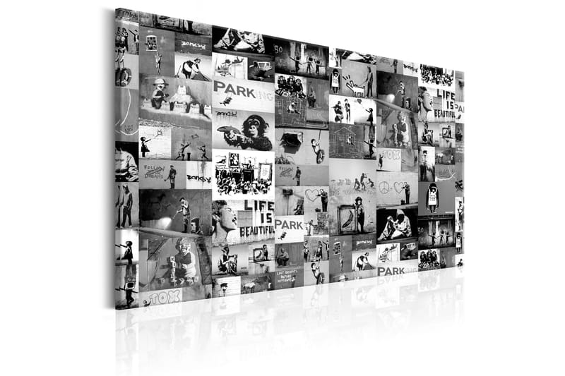 Taulu Banksy: Graffiti Collage 90x60 - Artgeist sp. z o. o. - Sisustustuotteet - Taulu & taide - Canvas-taulu