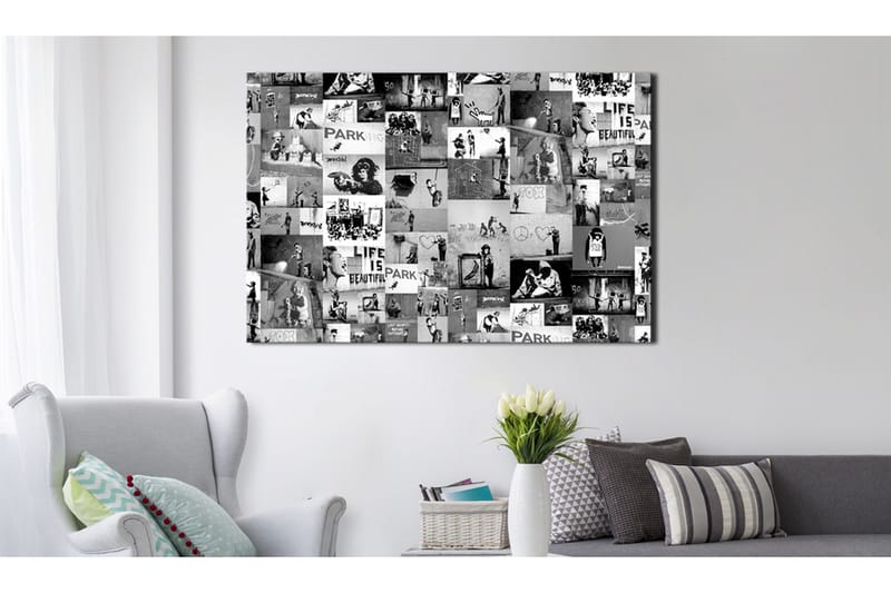 Taulu Banksy: Graffiti Collage 90x60, Artgeist sp. z o. o.