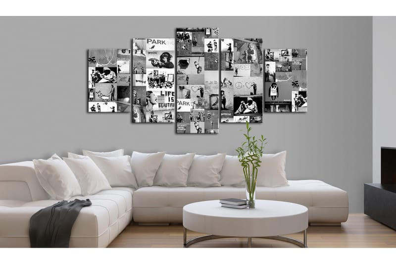 Taulu Banksy Graffiti Collage Iv 100x50 - Artgeist sp. z o. o. - Sisustustuotteet - Taulu & taide - Canvas-taulu