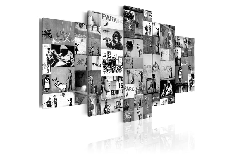 Taulu Banksy Graffiti Collage Iv 200x100 - Artgeist sp. z o. o. - Sisustustuotteet - Taulu & taide - Canvas-taulu