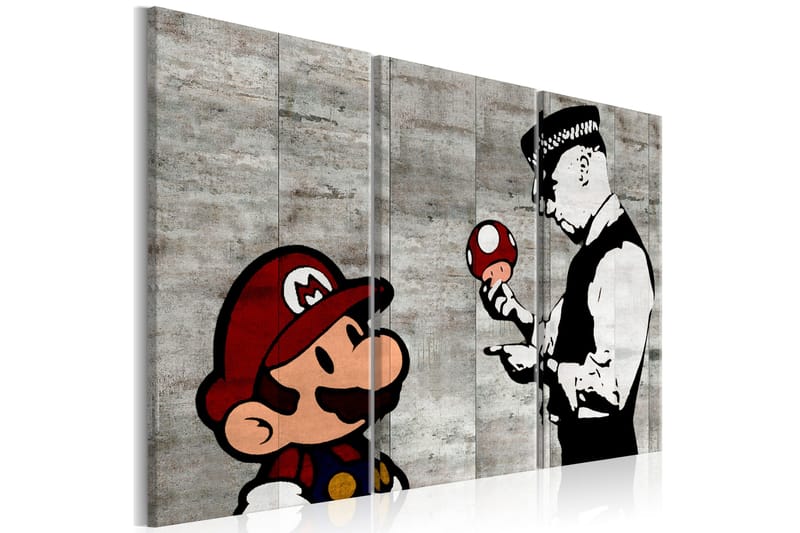 Taulu Banksy Mario Bros 90x60, Artgeist sp. z o. o.