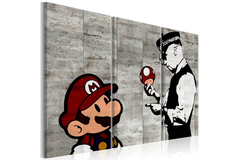 Taulu Banksy Mario Bros 90x60, Artgeist sp. z o. o.