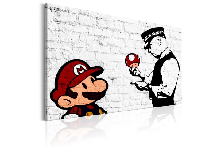 Taulu Banksy on Brick 120x80 - Artgeist sp. z o. o. - Canvas-taulu - Seinäkoristeet