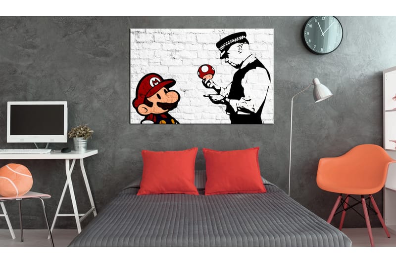 Taulu Banksy on Brick 120x80, Artgeist sp. z o. o.