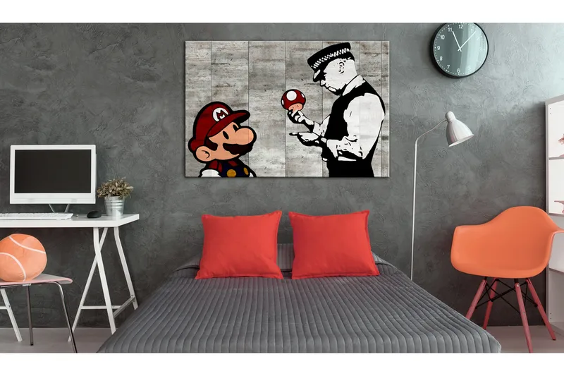 Taulu Banksy on Concrete 120x80 - Artgeist sp. z o. o. - Sisustustuotteet - Taulu & taide - Canvas-taulu