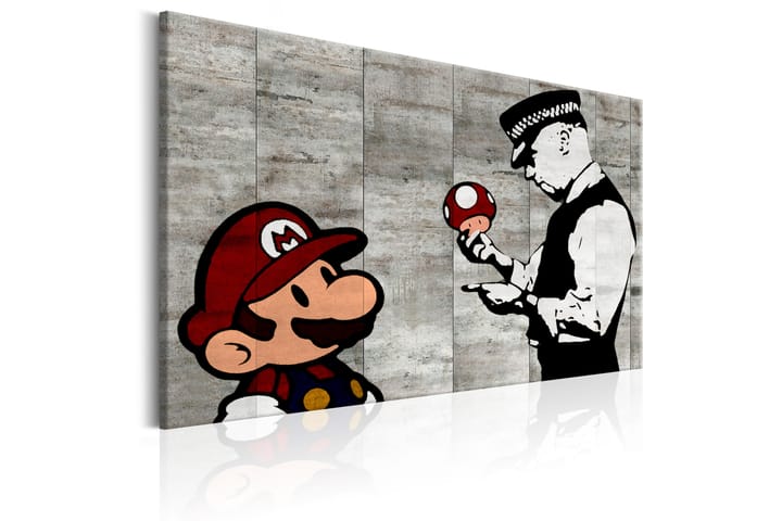 Taulu Banksy on Concrete 120x80 - Artgeist sp. z o. o. - Canvas-taulu - Seinäkoristeet