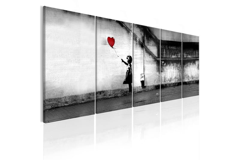 Taulu Banksy Runaway Balloon 225x90 - Artgeist sp. z o. o. - Canvas-taulu - Seinäkoristeet