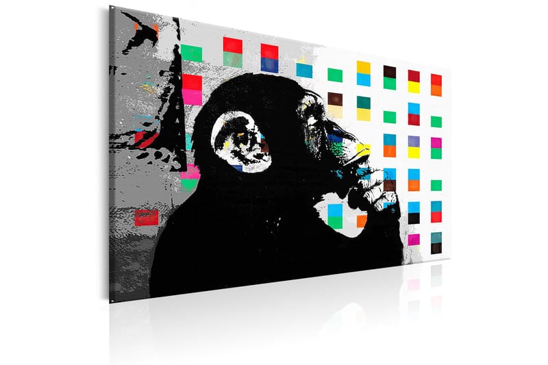 Taulu Banksy The Thinker Monkey 90x60 - Artgeist sp. z o. o. - Sisustustuotteet - Taulu & taide - Canvas-taulu