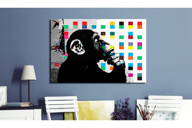 Taulu Banksy The Thinker Monkey 90x60, Artgeist sp. z o. o.