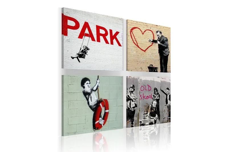 Taulu Banksy Urban Inspiration 80x80, Artgeist sp. z o. o.