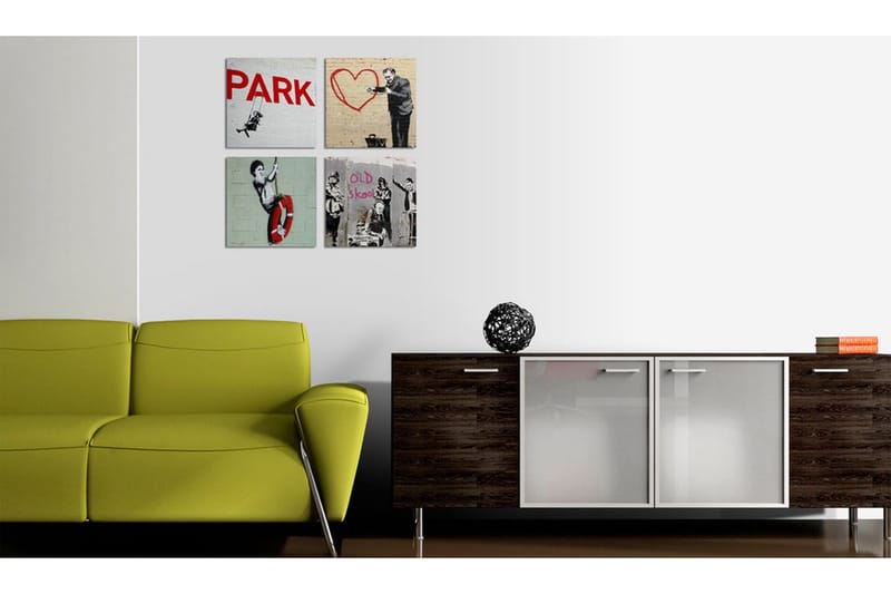Taulu Banksy Urban Inspiration 80x80 - Artgeist sp. z o. o. - Sisustustuotteet - Taulu & taide - Canvas-taulu
