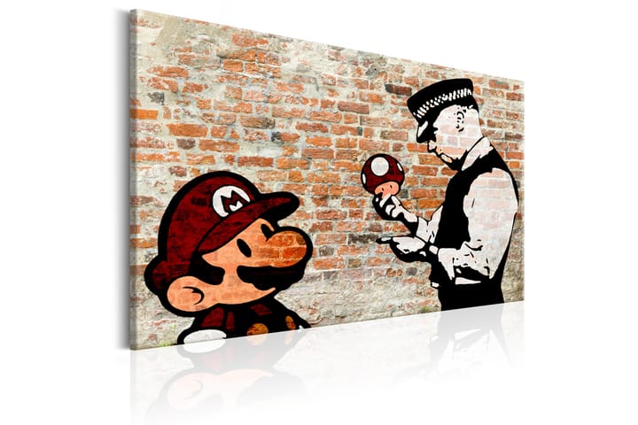 Taulu Banksy: Police Caution 90x60 - Artgeist sp. z o. o. - Canvas-taulu - Seinäkoristeet