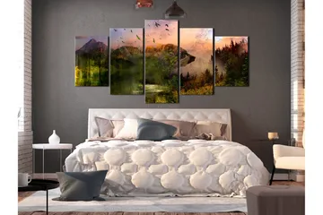 Taulu Bear In The Mountain 5 Parts Wide 200x100 - Artgeist sp. z o. o. - Sisustustuotteet - Taulu & taide - Canvas-taulu