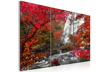 Taulu Beautiful Waterfall Autumnal Forest 90x60