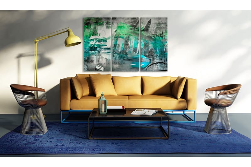 Taulu Berliinin arkkitehtuuri (vihreä) 90x60 - Artgeist sp. z o. o. - Sisustustuotteet - Taulu & taide - Canvas-taulu