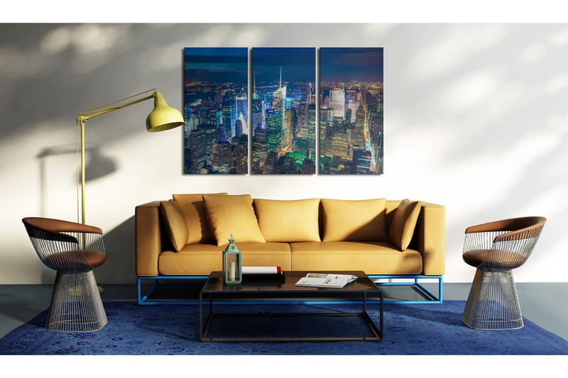 Taulu Bird´S Eye View Of New York City By Night 120x80 - Artgeist sp. z o. o. - Sisustustuotteet - Taulu & taide - Canvas-taulu
