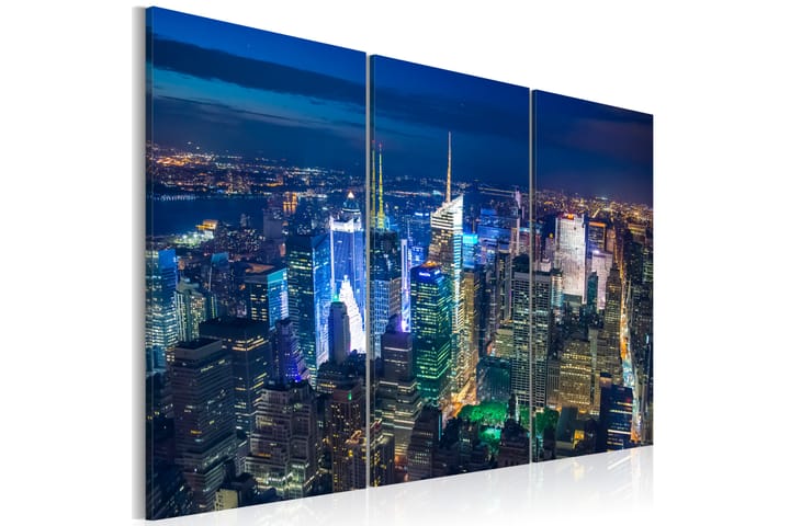 Taulu Bird´S Eye View Of New York City By Night 120x80 - Artgeist sp. z o. o. - Canvas-taulu - Seinäkoristeet