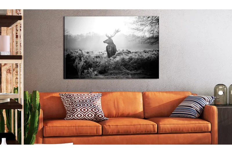 Taulu Black and White Deer 120x80, Artgeist sp. z o. o.