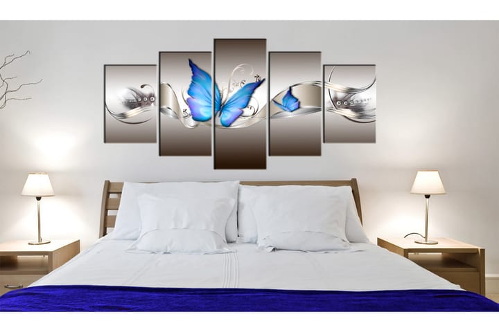 Taulu Blue Butterflies 200x100 - Artgeist sp. z o. o. - Canvas-taulu - Seinäkoristeet