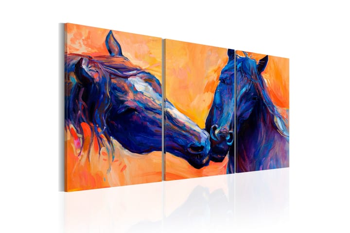 Taulu Blue Horses 60x30 - Artgeist sp. z o. o. - Canvas-taulu - Seinäkoristeet