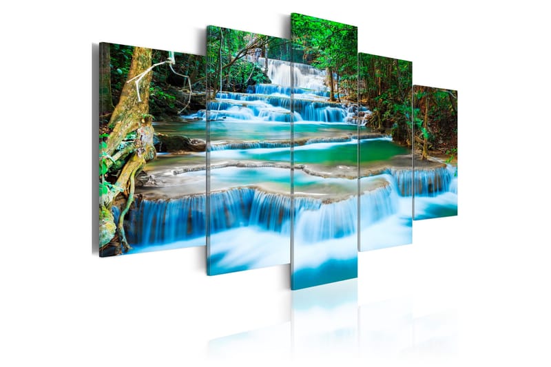 Taulu Blue Waterfall In Kanchanaburi Thailand 100x50, Artgeist sp. z o. o.