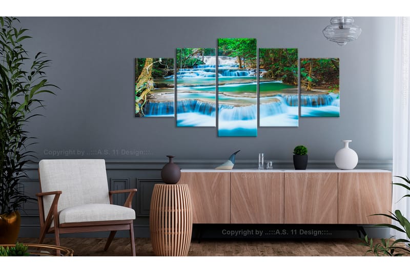 Taulu Blue Waterfall In Kanchanaburi Thailand 200x100 - Artgeist sp. z o. o. - Sisustustuotteet - Taulu & taide - Canvas-taulu