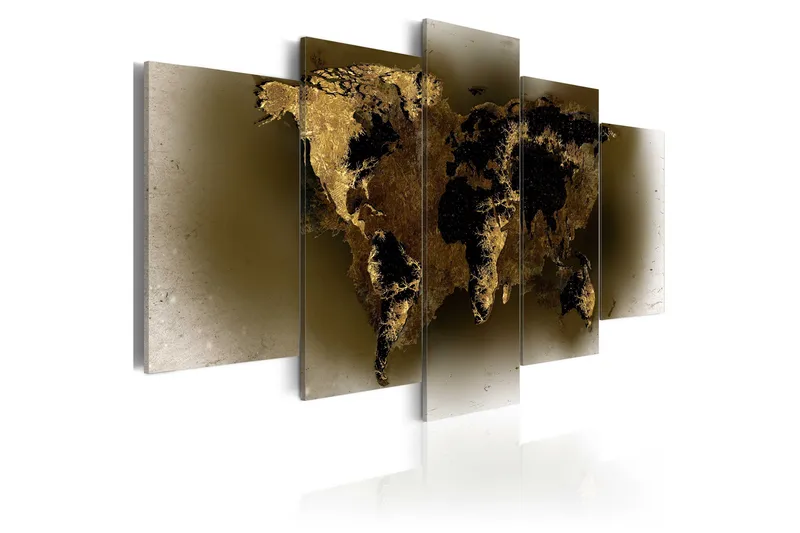 Taulu Brass Continents 100x50, Artgeist sp. z o. o.