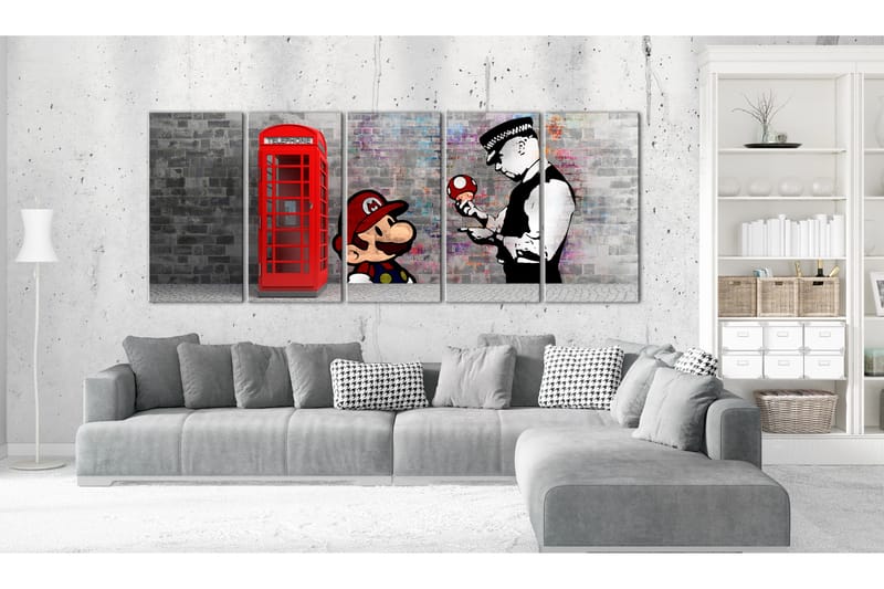 Taulu Brick Graffiti 225x90 - Artgeist sp. z o. o. - Sisustustuotteet - Taulu & taide - Canvas-taulu