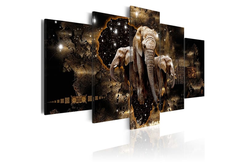 Taulu Brown Elephants 100x50, Artgeist sp. z o. o.
