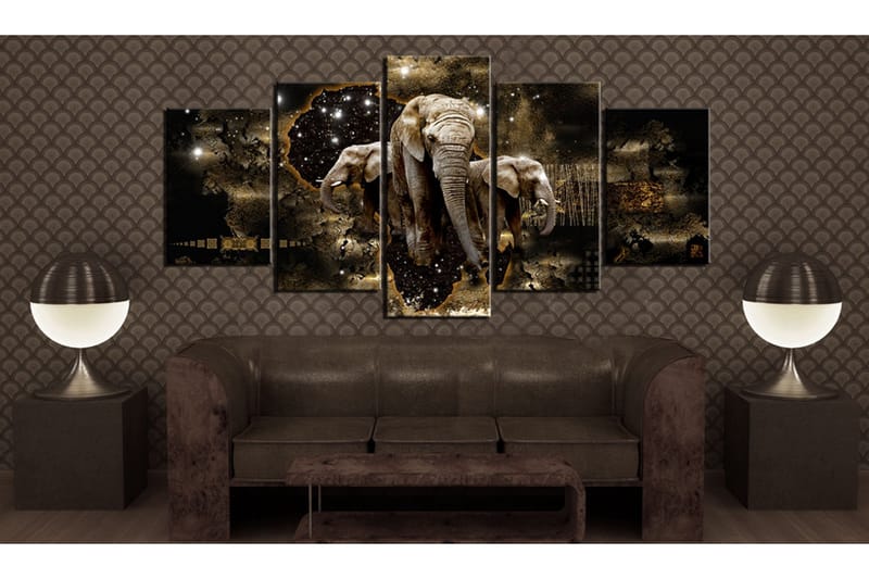 Taulu Brown Elephants 200x100 - Artgeist sp. z o. o. - Sisustustuotteet - Taulu & taide - Canvas-taulu