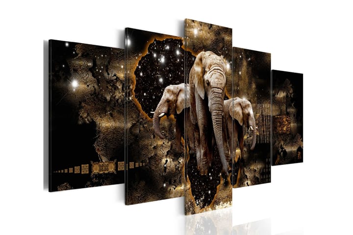 Taulu Brown Elephants 200x100 - Artgeist sp. z o. o. - Canvas-taulu - Seinäkoristeet