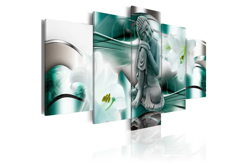 Taulu Buddha And Lilies 100x50, Artgeist sp. z o. o.