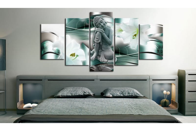 Taulu Buddha And Lilies 200x100 - Artgeist sp. z o. o. - Sisustustuotteet - Taulu & taide - Canvas-taulu