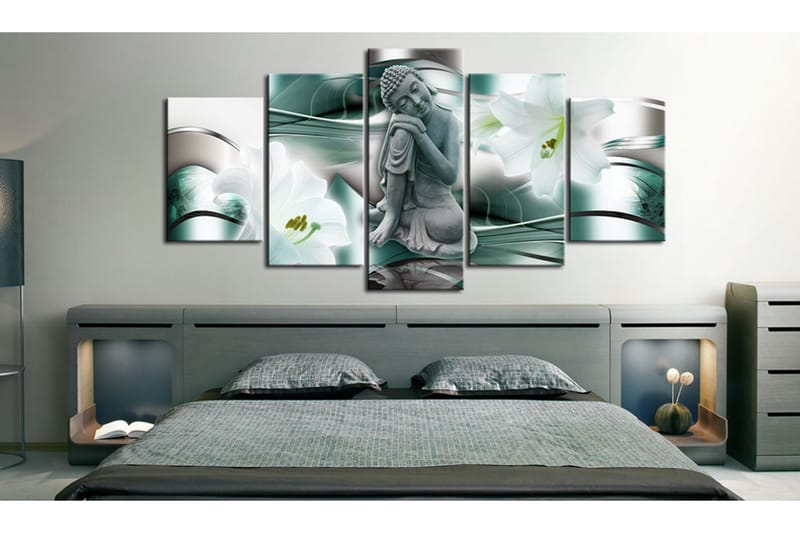 Taulu Buddha And Lilies 200x100 - Artgeist sp. z o. o. - Sisustustuotteet - Taulu & taide - Canvas-taulu