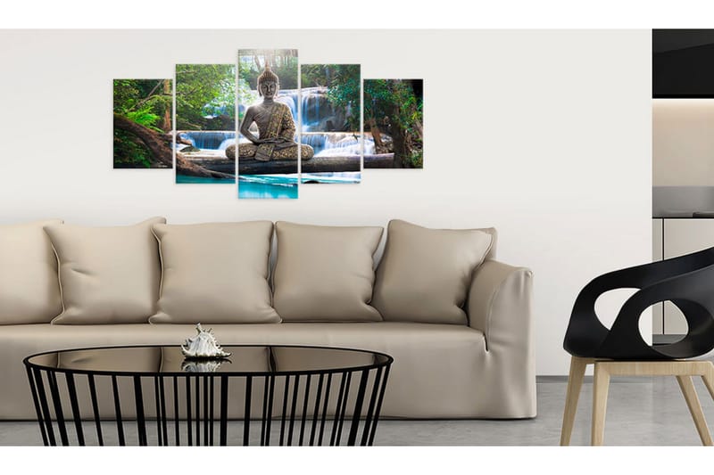 Taulu Buddha And Waterfall 100x50 - Artgeist sp. z o. o. - Sisustustuotteet - Taulu & taide - Canvas-taulu
