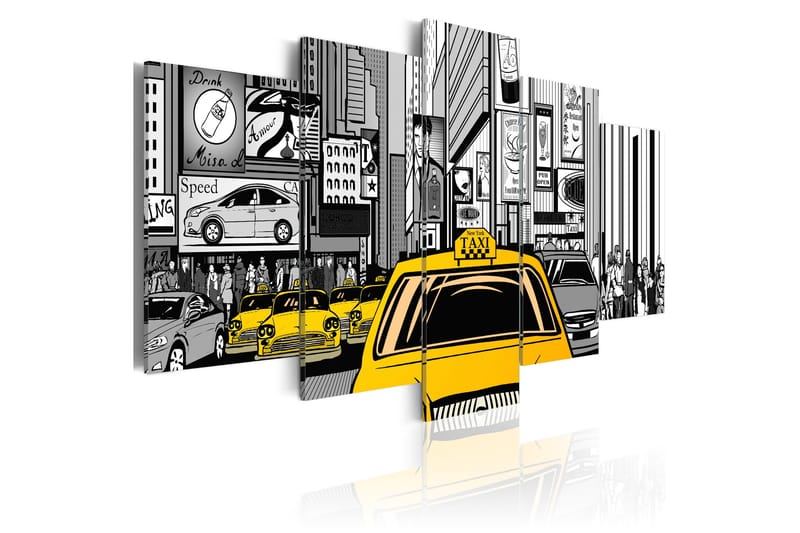 Taulu Cartoon Taxi 100x50, Artgeist sp. z o. o.