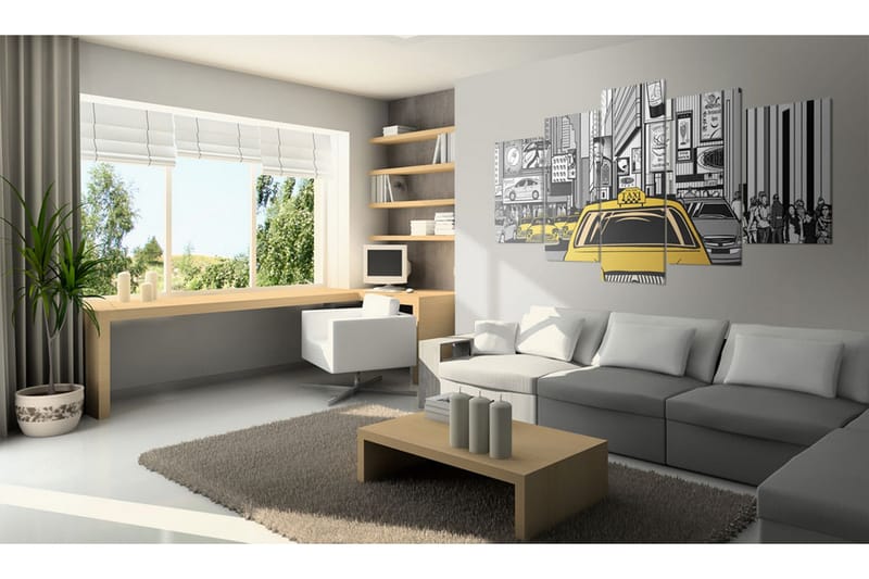 Taulu Cartoon Taxi 200x100 - Artgeist sp. z o. o. - Sisustustuotteet - Taulu & taide - Canvas-taulu