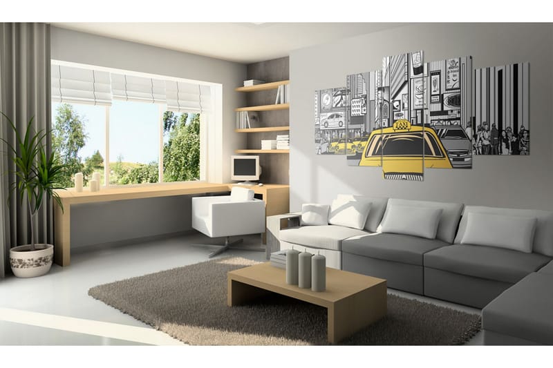 Taulu Cartoon Taxi 200x100 - Artgeist sp. z o. o. - Sisustustuotteet - Taulu & taide - Canvas-taulu