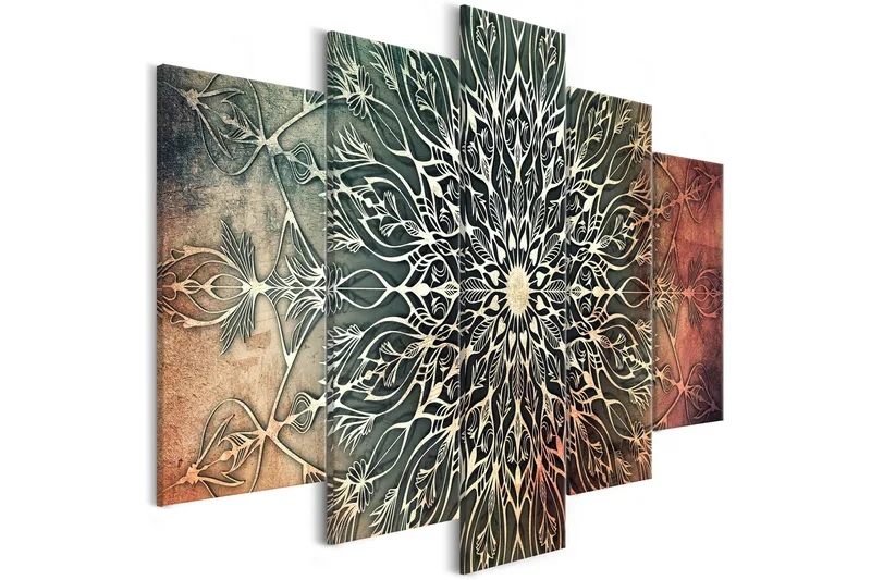 Taulu Center 5 Parts Wide Green 200x100, Artgeist sp. z o. o.